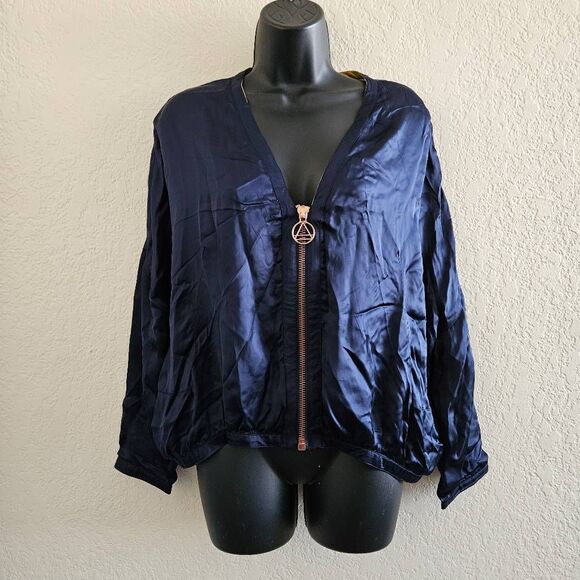 NWT Eleven Paris Embroidered Beaded Bomber Jacket - Picture 2 of 12